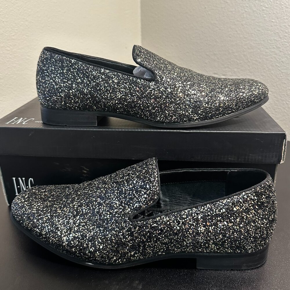 I.N.C. International Concepts Men's Trito Glitter Smoking Slippers ‘Gold’  10M